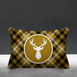 Tartan Reindeer Animal Reversible Indoor/Outdoor Rectangular Pillow