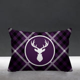Tartan Reindeer Animal Reversible Indoor/Outdoor Rectangular Pillow