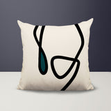Tata Abstract Square Indoor/Outdoor Throw Pillow