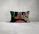 PolyTwill Bird Lumbar Indoor/Outdoor Throw Pillow