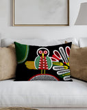 PolyTwill Bird Lumbar Indoor/Outdoor Throw Pillow