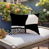 Teeny Abstract Reversible Indoor/Outdoor Rectangular Pillow