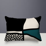 Teeny Abstract Reversible Indoor/Outdoor Rectangular Pillow