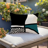 Teeny Abstract Reversible Indoor/Outdoor Rectangular Pillow
