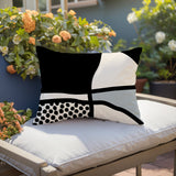 Teeny Abstract Reversible Indoor/Outdoor Rectangular Pillow