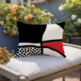 Teeny Abstract Reversible Indoor/Outdoor Rectangular Pillow