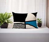Teeny Abstract Reversible Indoor/Outdoor Rectangular Pillow