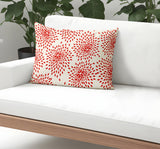 Teesa Floral Spun Polyester Lumbar Indoor/Outdoor Throw Pillow