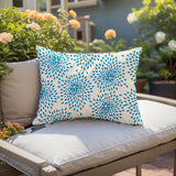 Teesa Floral Spun Polyester Lumbar Indoor/Outdoor Throw Pillow