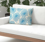 Teesa Floral Spun Polyester Lumbar Indoor/Outdoor Throw Pillow