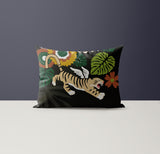 Thiago Microsuede Lumbar Throw Pillow in Black; Green; Brown; Yellow; Beige - Size 20x14