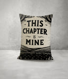 This Chapter Faux Linen Lumber Pillow