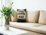 This Chapter Faux Linen Lumber Pillow