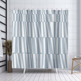Thora Stripes Abstract Mid-Century Shower Curtain in Gray - view 5
