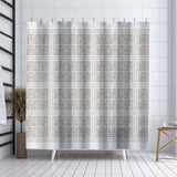 Thora Tribal Shower Curtain in Beige - view 2