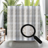 Thora Tribal Shower Curtain in Beige - view 3