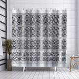 Thora Tribal Shower Curtain in Black - view 2