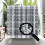Thora Tribal Shower Curtain in Black - view 3