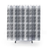 Thora Tribal Shower Curtain in Black