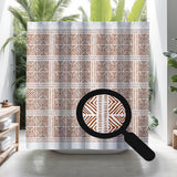 Thora Tribal Shower Curtain in Burnt Orange - view 3