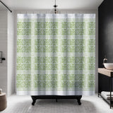 Thora Tribal Shower Curtain in Chartreuse - view 2