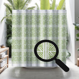 Thora Tribal Shower Curtain in Chartreuse - view 3