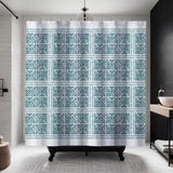 Thora Tribal Shower Curtain in Emerald - view 2