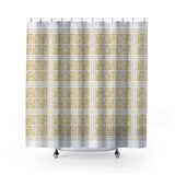 Thora Tribal Shower Curtain in Mustard