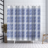 Thora Tribal Shower Curtain in Navy Blue - view 4