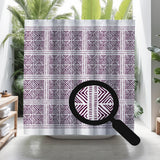 Thora Tribal Shower Curtain in Purple - view 3