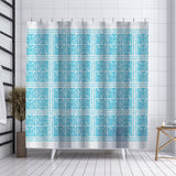 Thora Tribal Shower Curtain in Turquoise - view 2