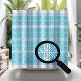 Thora Tribal Shower Curtain in Turquoise - view 3