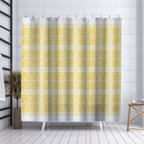 Thora Tribal Shower Curtain in Yellow - view 2