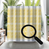 Thora Tribal Shower Curtain in Yellow - view 3