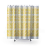 Thora Tribal Shower Curtain in Yellow