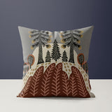 Tilo Microsuede Square Pillow in Brown/Beige/Grey - Size 16x16