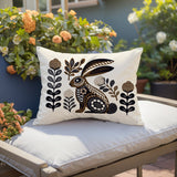 Timi Rabbit Reversible Indoor/Outdoor Lumbar Pillow