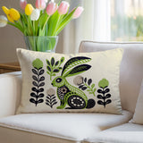 Timi Rabbit Reversible Indoor/Outdoor Lumbar Pillow