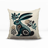 Timi Rabbit Reversible Indoor/Outdoor Square Pillow