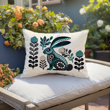Timi Rabbit Reversible Indoor/Outdoor Lumbar Pillow