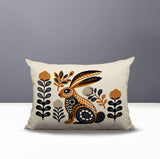 Timi Rabbit Reversible Indoor/Outdoor Lumbar Pillow in Orange - Size 25x18