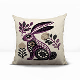 Timi Rabbit Reversible Indoor/Outdoor Square Pillow