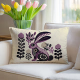 Timi Rabbit Reversible Indoor/Outdoor Lumbar Pillow