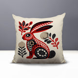 Timi Rabbit Reversible Indoor/Outdoor Square Pillow