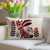 Timi Rabbit Reversible Indoor/Outdoor Lumbar Pillow