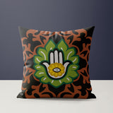 Tino Microsuede Square Throw Pillow in Black; Brown; Green - Size 20x20
