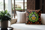 Tino Microsuede Square Throw Pillow in Black; Brown; Green - Size 20x20