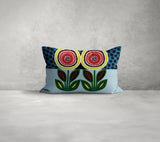 PolyTwill Flower Lumbar Indoor/Outdoor Throw Pillow