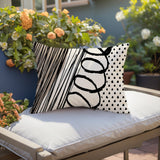 Toba Abstract Reversible Indoor/Outdoor Square Pillow