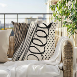 Toba Abstract Reversible Indoor/Outdoor Square Pillow